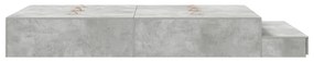 Cama de Armazenamento Cinza Concreto 120x190 cm