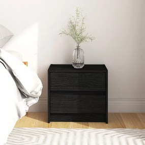 vidaXL Mesa de cabeceira 40x30,5x35,5 cm pinho maciço preto