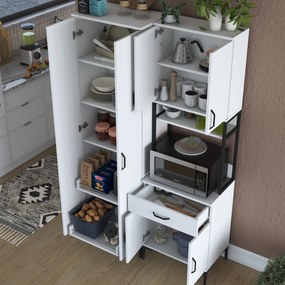 Armário Alto de Cozinha "Stella " - Design Moderno - Branco