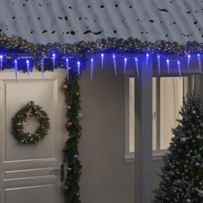 Luz de Natal pingente de gelo 200 luzes LED 20 m acrílico azul