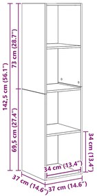 Conjunto de móvel de TV 4 pcs carvalho artisiano