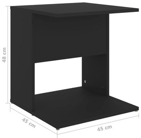 Mesa de apoio 45x45x48 cm contraplacado preto
