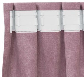 Cortinas Blackout vidaXL com fita superior 2 pcs Veludo Rosa Escuro