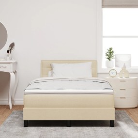 Cama Box Spring com Colchão Creme 120x200 cm Tecido