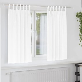 vidaXL Cortinas Blackout com Argolas 2 pcs Branco Puro 175 x 140 cm