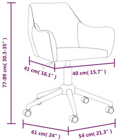 Cadeiras de jantar giratórias 2 pcs tecido cinzento-claro