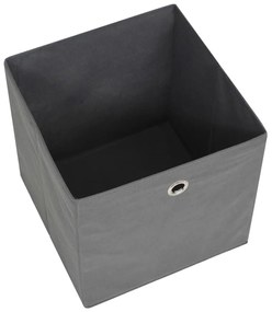Caixas arrumação 10 pcs 28x28x28 cm tecido-não-tecido cinza