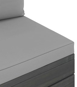 2 pcs conjunto lounge de paletes com almofadões pinho maciço