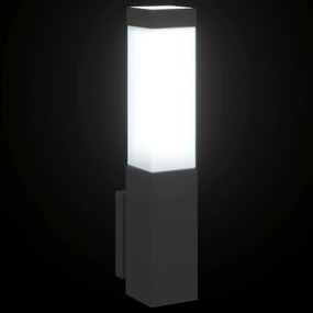 Luz de Parede Externa Preto Aço Inoxidável IP44