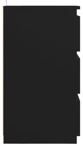 Mesas de cabeceira 2 pcs 40x35x62,5 cm derivados madeira preto