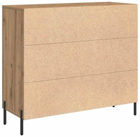 Buffet vidaXL Carvalho Artífice 90x34x80 cm Madeira de Engenharia