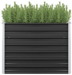 vidaXL Canteiro elevado jardim aço galvanizado 100x40x77 cm antracite