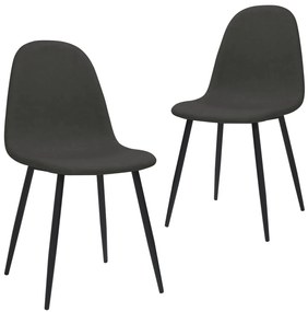 325636 vidaXL Cadeiras jantar 2pcs 45x54,5x87cm couro artificial preto