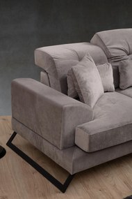 ****  
Sofá de Canto Frido – Cinzento Claro – 190 cm x 304 cm

**