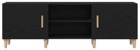 Suporte para TV vidaXL - Carvalho Preto, 150x30x50 cm, Feito de Madeir