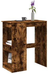 Mesa de bar com prateleiras derivados madeira carvalho fumado