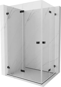 Mexen Lunar-F Duo cabine de duche dobrável 95 x 75 cm, transparente, preto - 836-095L-075P-70-00
