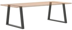 Pés para mesa de jantar em forma de V, 2 peças, antracite, 90x (72-73,