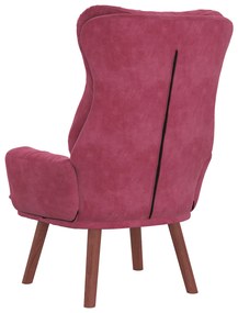 Poltrona Relaxante Veludo Bordô