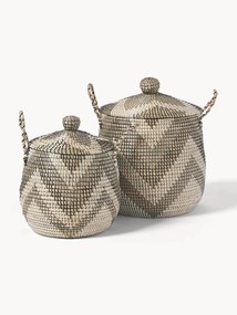 Cestos com tampas Mija, conjunto de 2