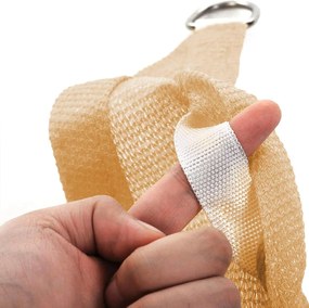 Toldo vela quadrado de 3 x 3 m em HDPE amarelo areia