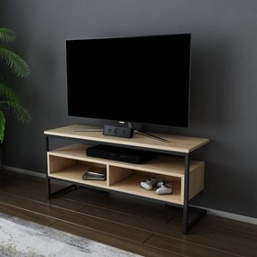 TV Stand Merrion – Preto Carvalho – 110 cm x 35 cm x 49,9 cm