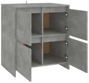 Aparadores 2 pcs 70x41x75 cm aglomerado cinzento cimento