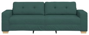 Sofá de 3 lugares vidaXL Verde Escuro 180 cm em Tecido