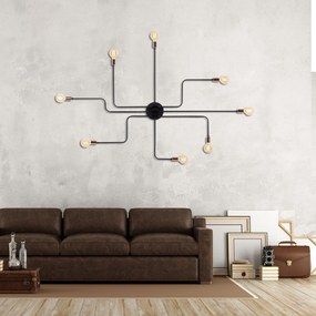 Aplique de Parede Truva – Preto e Bronze – 125 cm