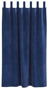 Cortinas Blackout vidaXL com Laços de Suspensão 2 pcs Veludo Azul Escu