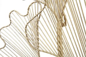 PAINEL DE FERRO 3D GLAM LEAF CM 79X5X68 DOURADO