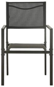 Cadeiras de jardim 2 pcs textilene e aço preto/antracite