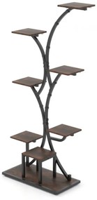 Suporte para plantas internas de 160 cm de altura com luzes de cultivo - Café