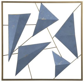 Decoração de parede azul e dourada ZINC Beliani