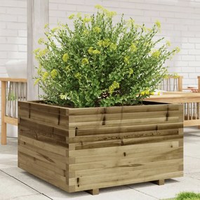vidaXL Vaso/floreira de jardim 80x80x49,5 cm madeira pinho impregnada