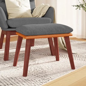 vidaXL Apoio de pés45x29,5x35cm tecido/couro artificial cinzento-claro