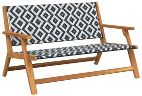 Cadeiras de Jardim com Mesa, Conjunto de 3 Peças, Preto e Branco, Made