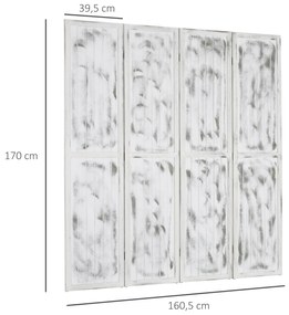 HOMCOM Biombo Dobrável de 4 Painéis Separador de Ambientes 160,5x170cm