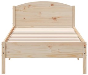 Cama sem colchão 100x200 cm madeira de pinho maciça