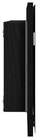 Armário de Espelho de Banheiro vidaXL com Luz LED Carvalho Preto 80x37
