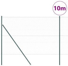 Cerca Hexagonal vidaXL Verde 1,6x10 m Aço