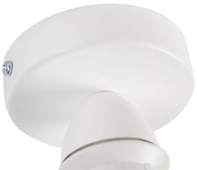 Candeeiro de teto moderno branco com sombra preta 35 cm - Combi Clássico / Antigo