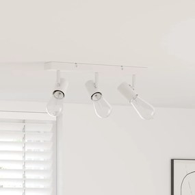 vidaXL Foco de teto com holofotes Branco 38 x 6,5 x 11,5 cm Metal