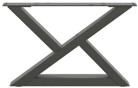 Pés para mesa de centro 2 peças antracite 60x(30-31,3) cm aço