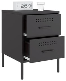 Mesa de cabeceira 36x39x50,5 cm aço preto