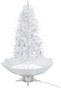 Árvore de Natal c/ neve base formato guarda-chuva 190 cm branco