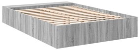 Estrutura cama 140x190 cm derivados de madeira cinzento sonoma