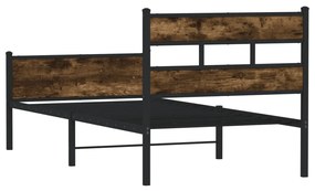 Estrutura cama s/ colchão derivados de madeira carvalho fumado