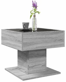 Mesa de centro c/ LEDs 50x50x45 madeira processada