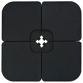 Guarda-sol de jardim com base portátil cinzento-acastanhado